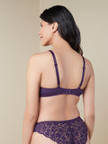 Wunderlove Dark Purple Lace Padded Wired Bra
