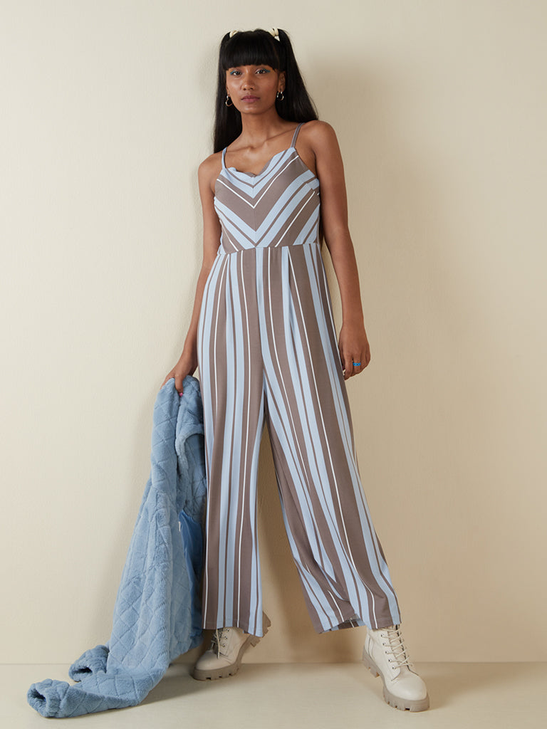 Details 72+ striped jumpsuit fitted best