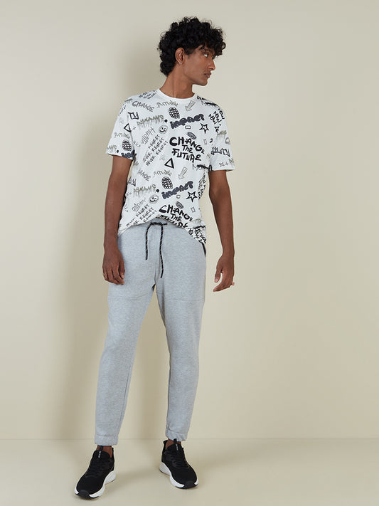 Studiofit Grey Melange Slim-Fit Joggers