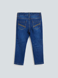 HOP Kids Dark Blue Whisker Design Jeans