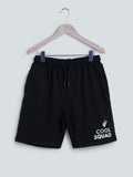 Y&F Kids Black Printed Shorts