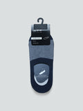 WES Lounge Navy Invisible Socks Pack of Three