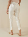 Utsa Ivory Cropped Ethnic Pants