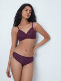 Wunderlove Plum Lace Design Briefs