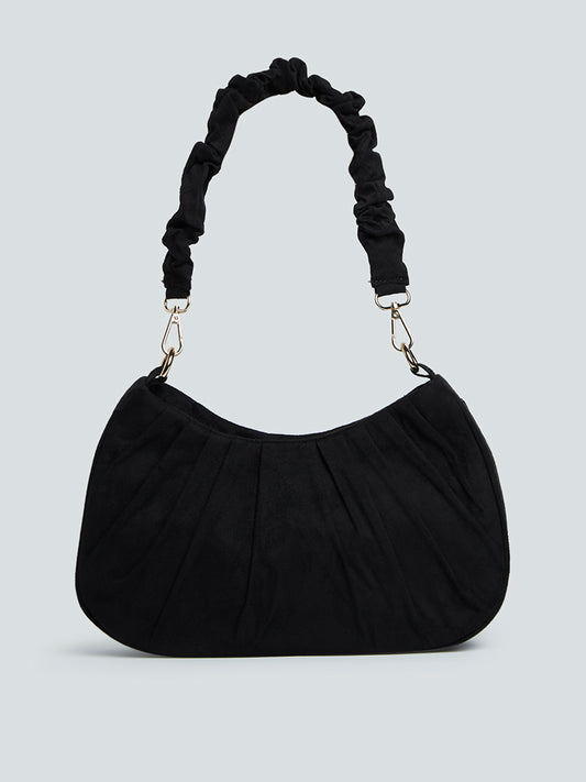 LOV Black Suede Kristen Hand Bag