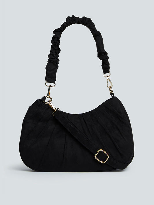LOV Black Suede Kristen Hand Bag