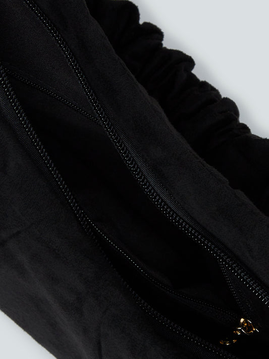 LOV Black Suede Kristen Hand Bag
