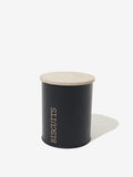 Westside Home Black Biscuits Canister