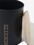 Westside Home Black Biscuits Canister