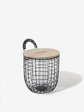 Westside Home Black Onion Storage Basket with Lid