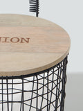 Westside Home Black Onion Storage Basket with Lid