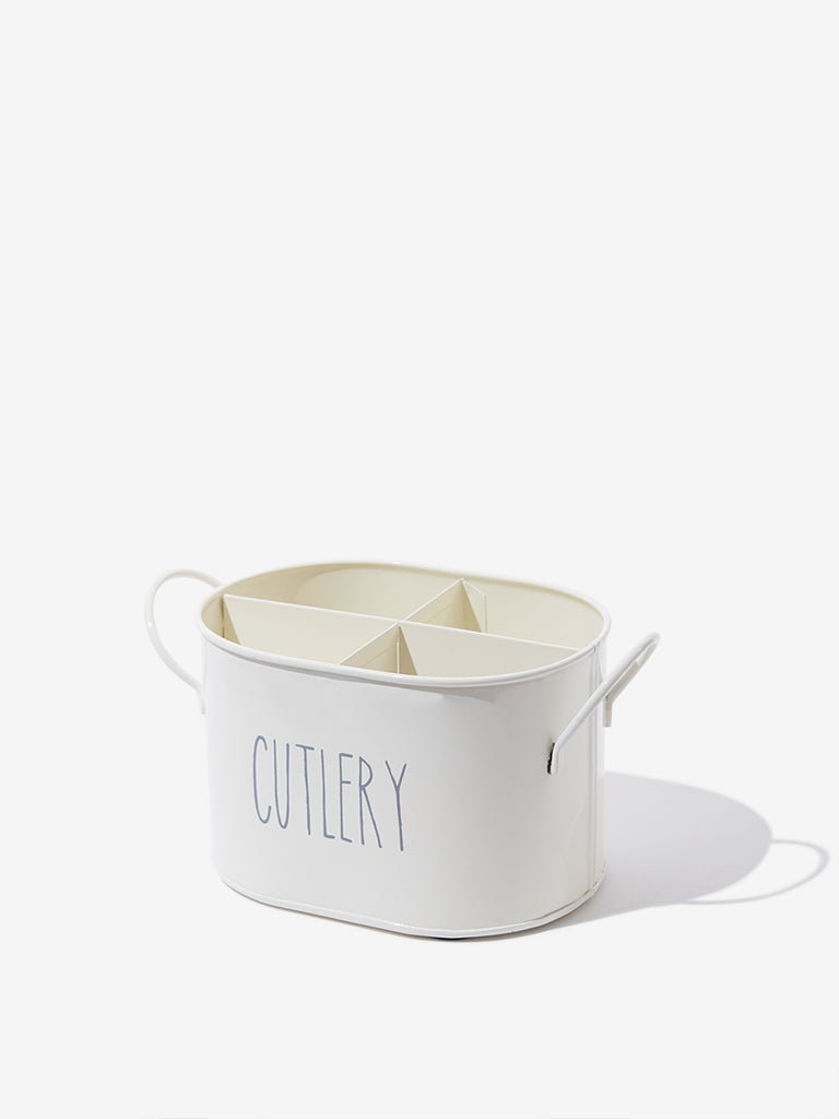 Westside Home Off-White Cutlery Caddy