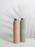 Westside Home Dusty Pink Text Design Water Bottle