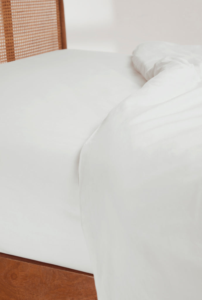 Westside Home White Single Fitted Bedsheet