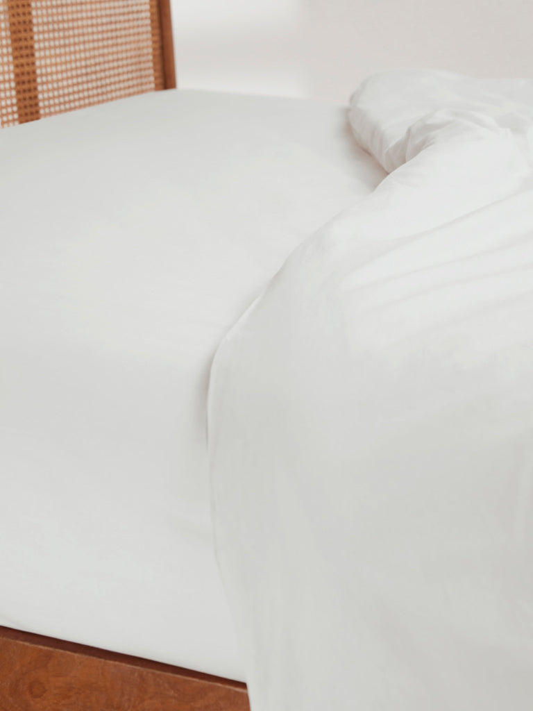 Westside Home White King Fitted Bedsheet