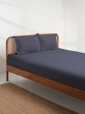 Westside Home Dark Grey Double Flat Bedsheet and Pillowcases Set