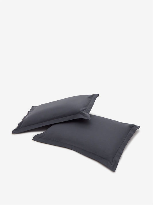 Westside Home Navy Solid Pillow Cover (Set of2)