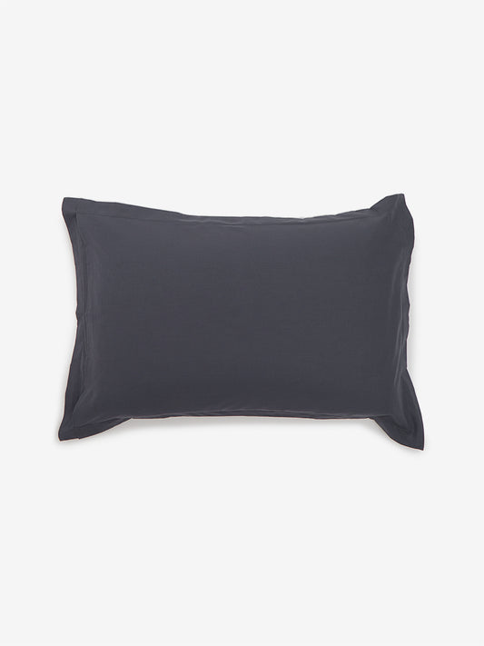 Westside Home Navy Solid Pillow Cover (Set of2)