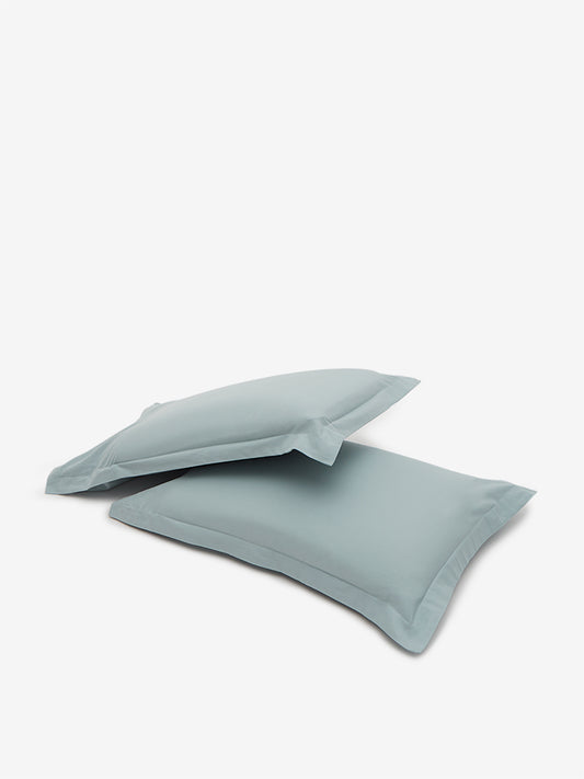 Westside Home Aqua Solid Pillow Cover (Set of2)