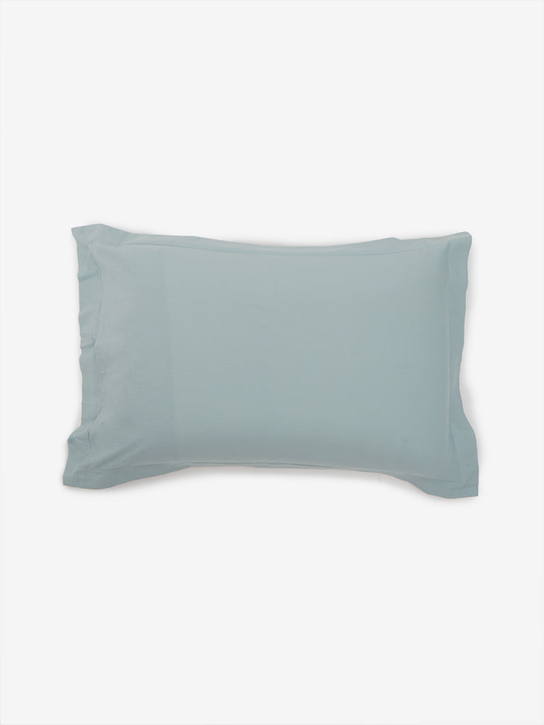 Westside Home Aqua Solid Pillow Cover (Set of2)