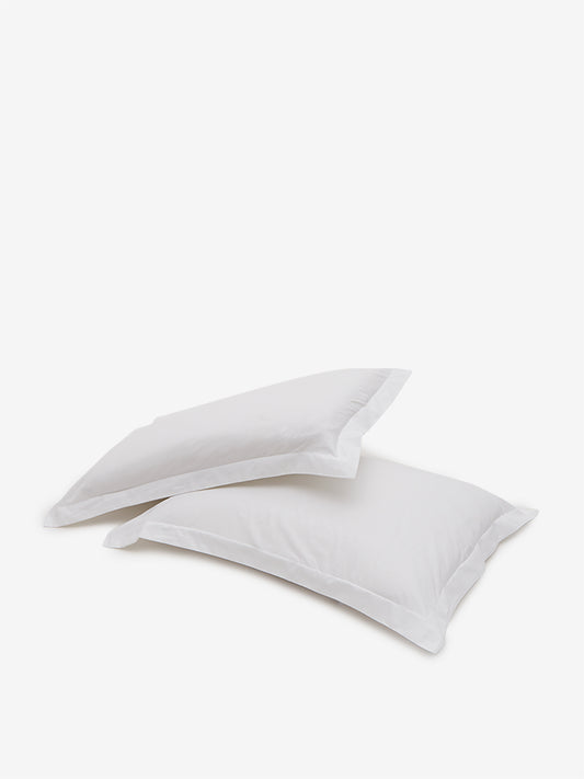 Westside Home White Solid Pillow Cover (Set of2)