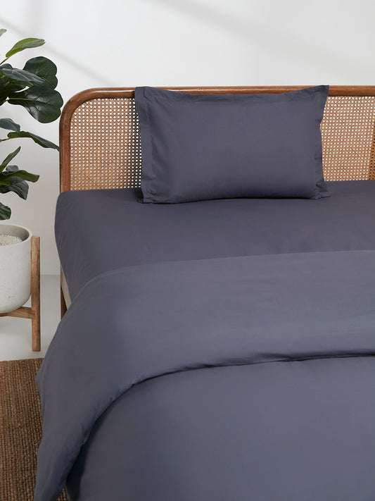 Westside Home Dark Grey Single Duvet Cover