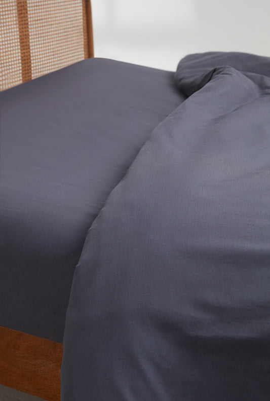 Westside Home Dark Grey Single Duvet Cover
