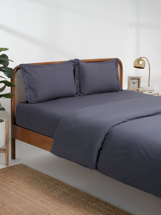 Westside Home Dark Grey Double Duvet Cover