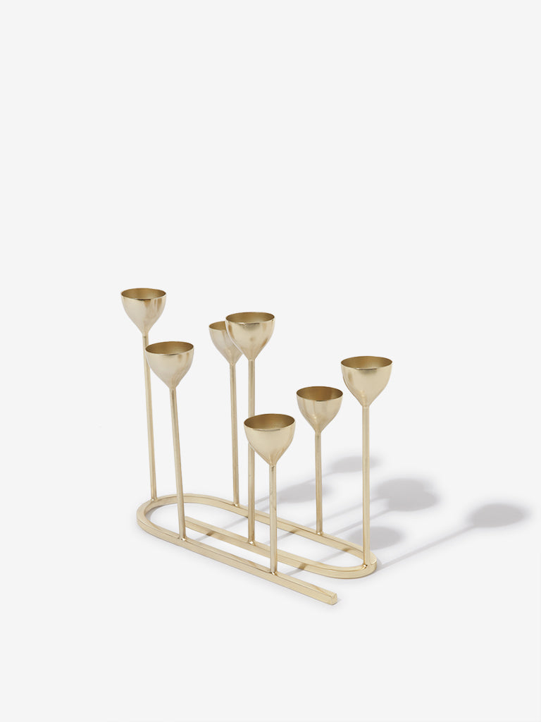 Westside Home Dull Gold Multiple-Holder Candle Stand