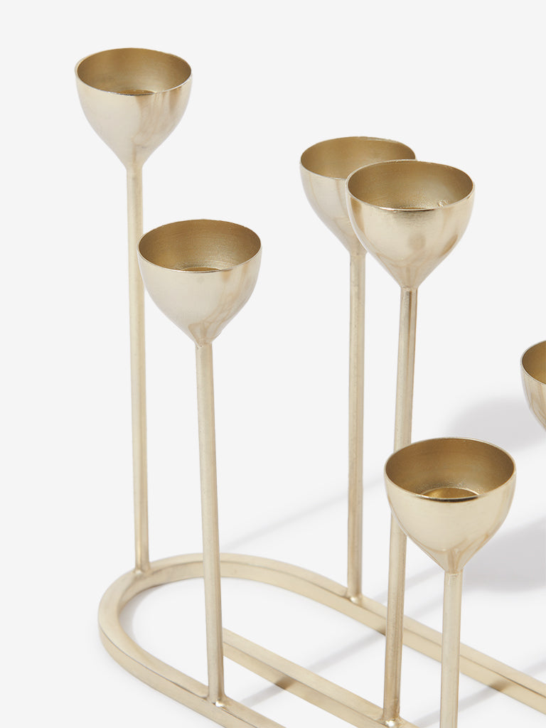 Westside Home Dull Gold Multiple-Holder Candle Stand