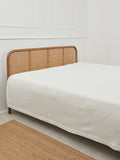 Westside Home White Waffle Textured Double Bedcover and Pillowcase Set