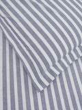 Westside Home Navy Striped Design King Flat Bedsheet and Pillow case Set