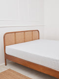 Westside Home Mint Striped Double Size Bedsheet