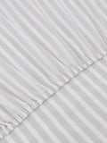 Westside Home Mint Striped Double Size Bedsheet
