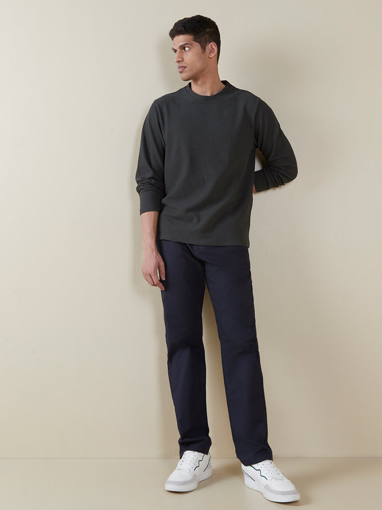 Shop Nuon Black Relaxed-Fit Hoodie Sweatshirt Online – Westside
