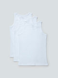 Y&F Kids White Vests Pack Of Three