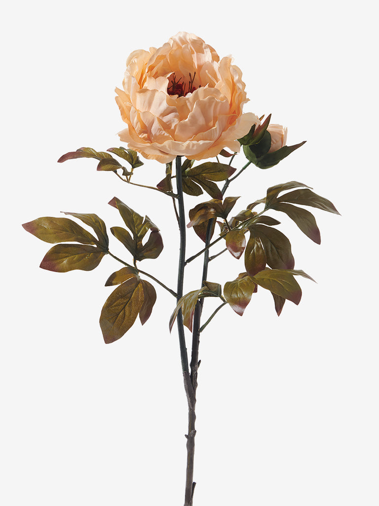 Westside Home Peach Large Peony Artificial Stem