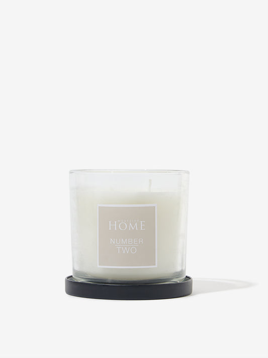 Westside Home White Large Amber Scented Candle