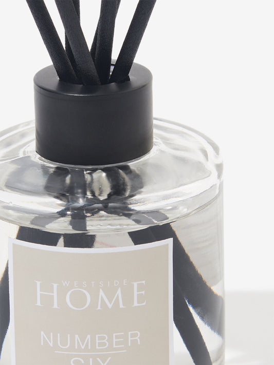Westside Home Clear Large Noir Fragrance Diffuser with Six Reed Sticks