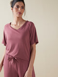 Wunderlove Dark Mauve Raglan Sleeve Supersoft T-Shirt