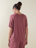 Wunderlove Dark Mauve Raglan Sleeve Supersoft T-Shirt
