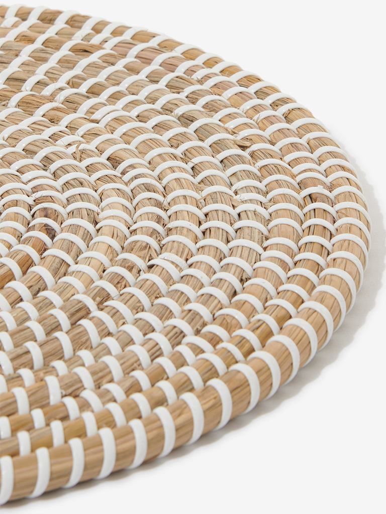 Westside Home Light Brown Braided Placemats Set of Two