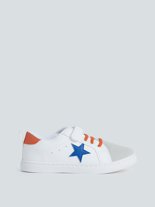 Yellow White Star Design Sneakers