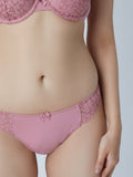 Wunderlove Dusty Pink Lace Design Hi-Leg Briefs