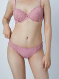 Wunderlove Dusty Pink Lace Design Hi-Leg Briefs