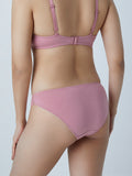 Wunderlove Dusty Pink Lace Design Hi-Leg Briefs