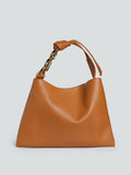LOV Tan Chain-Detailed Shoulder Bag