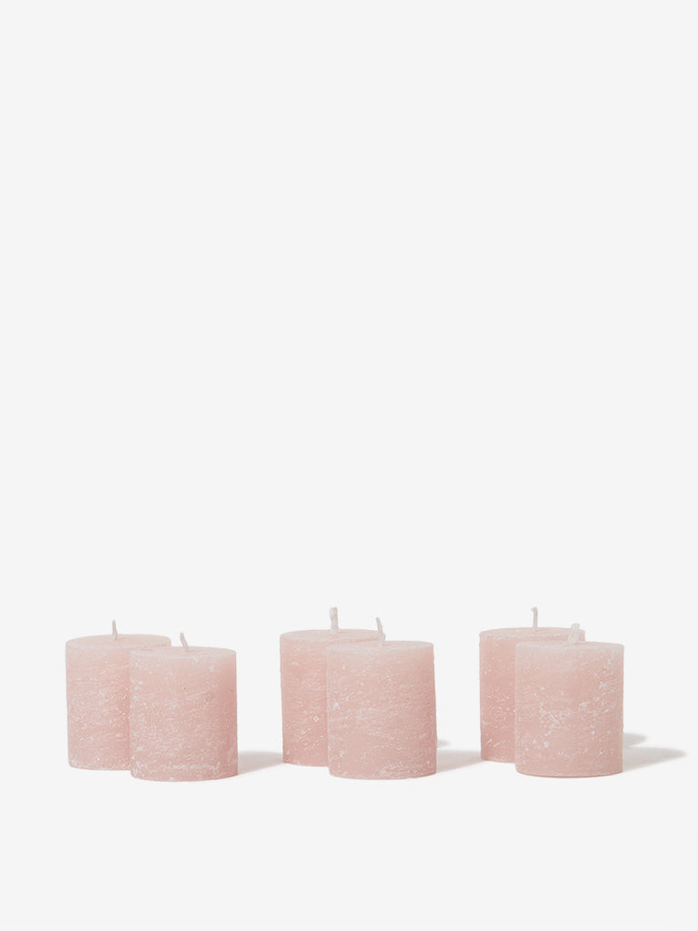 Westside Home Pink Votive Candles (Set of 6)