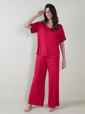 Wunderlove Red Flared Supersoft Pyjamas