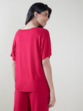 Wunderlove Red V-Neck Supersoft T-Shirt